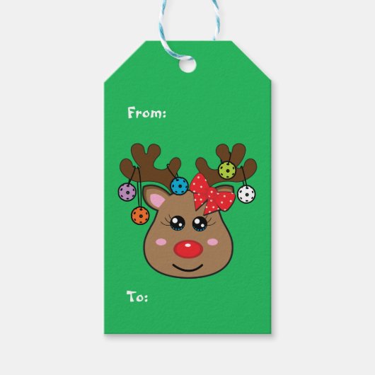 Geschenkmarken für Rentiere Geschenkanhänger (Vorderseite)