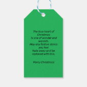 Geschenkmarken für Rentiere Geschenkanhänger (Rückseite)