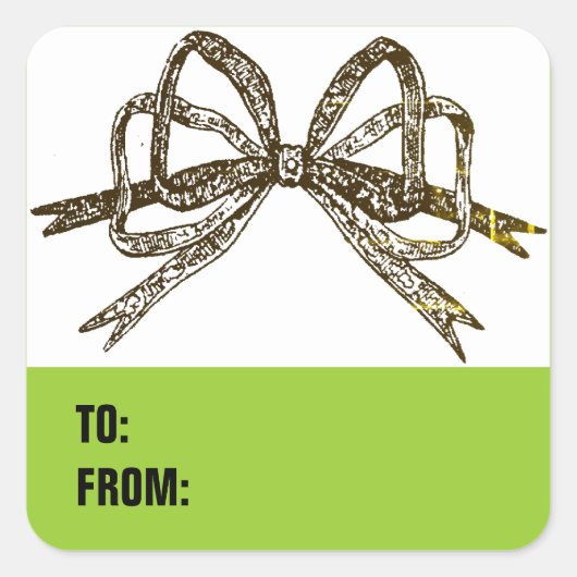 Geschenkmarken Quadratischer Aufkleber (Vorderseite)