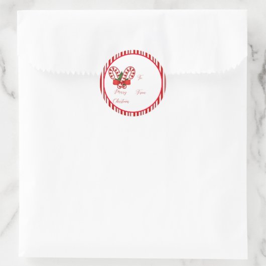 Geschenkmarken Runder Aufkleber (Tasche)