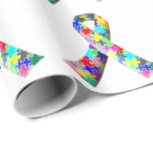 Geschenkpackung für Autismus-Bewusstsein Geschenkpapier (Rolleneckpunkt)