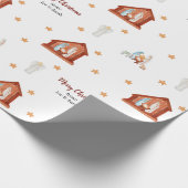 Geschenkpackung für Krippen - Mit Text angepasst Geschenkpapier (Ecke)