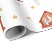 Geschenkpackung für Krippen - Mit Text angepasst Geschenkpapier (Rolleneckpunkt)