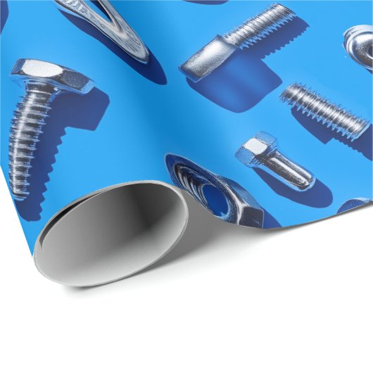 Geschenkpackung für Manly Man Gear Head Nuts and B Geschenkpapier (Rolleneckpunkt)