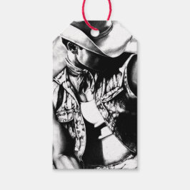 Geschenkpackung für Männer Cowboy Country Fine Art Geschenkanhänger