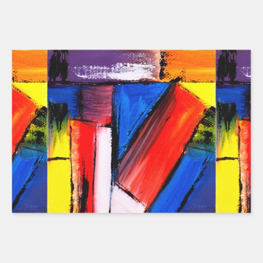 Geschenkpackung für moderne Kunst Geschenkpapier Set (Vorderseite 2)