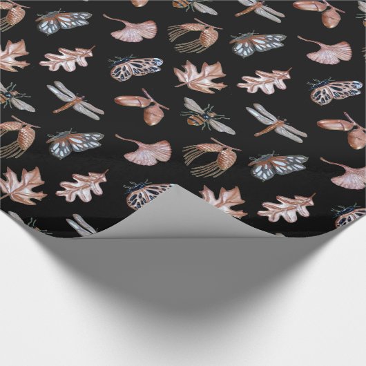 Geschenkpackung für Schwarz und Kupfer Geschenkpapier (Ecke)