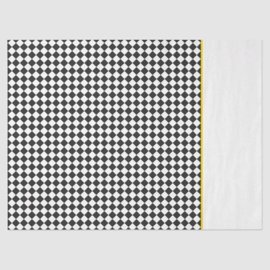 Geschenkpackung für Schwarz-weiße Schachbrettfahre Seidenpapier (Vorderseite)