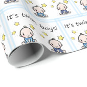 Geschenkpackung für zwei Jungen, Babydusche Geschenkpapier (Rolleneckpunkt)