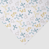 Geschenkpackung mit blauen, gelben und grauen Mole Seidenpapier (Ausschnitt)