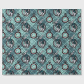 Geschenkpackung mit weißem Kaninchen und Pocket Wa Geschenkpapier (Flach)