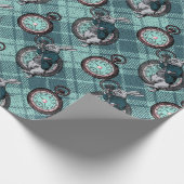 Geschenkpackung mit weißem Kaninchen und Pocket Wa Geschenkpapier (Ecke)