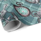 Geschenkpackung mit weißem Kaninchen und Pocket Wa Geschenkpapier (Rolleneckpunkt)