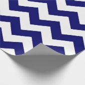 Geschenkpackung Navy und White Zigzag Geschenkpapier (Ecke)