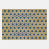 Geschenkpackung Set von drei blaugelben Salbei Geschenkpapier Set (Vorderseite 3)