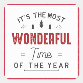 Geschenkpaket Quadratischer Aufkleber