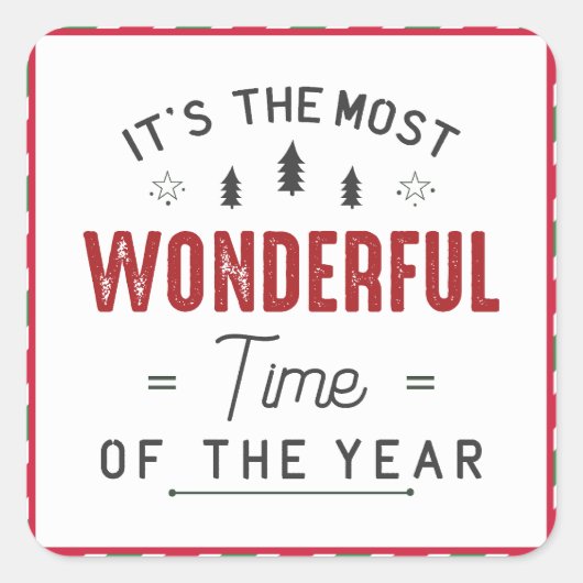 Geschenkpaket Quadratischer Aufkleber (Vorderseite)