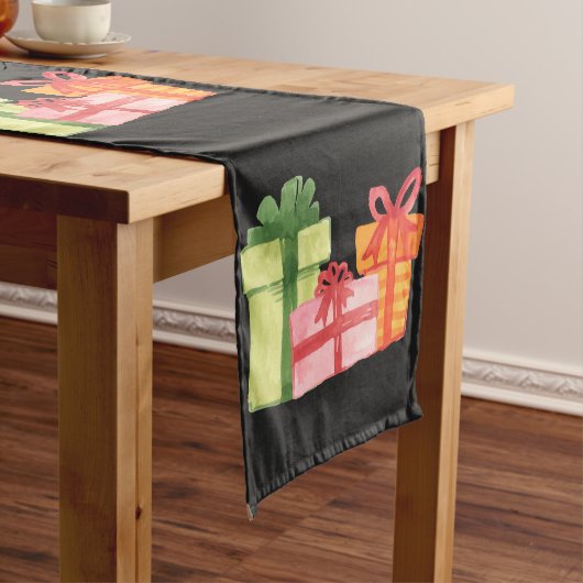 Geschenkpakete mit schwarzer Hand Kurzer Tischläufer (Beispiel)