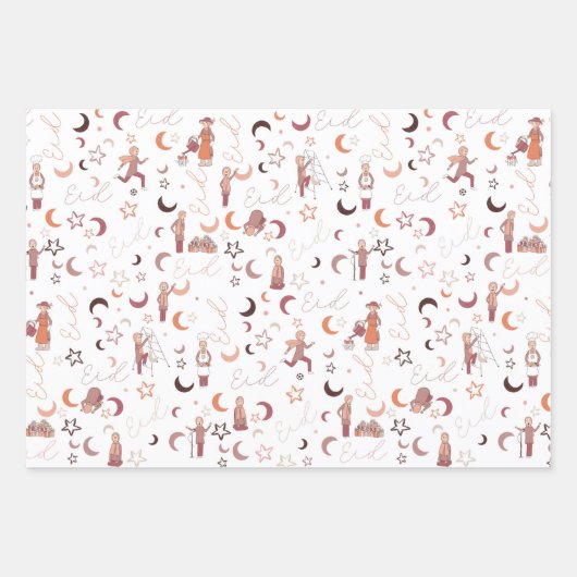 Geschenkpapier,19" x 29", Set von 3 Geschenkpapier Set (Vorderseite 2)