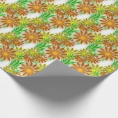 Geschenkpapier - 3D Neon Blumen (Ecke)