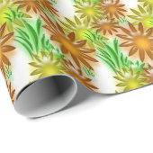 Geschenkpapier - 3D Neon Blumen (Rolleneckpunkt)