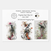 Geschenkpapier 9 A4-Designs Launische Katzen Deco Set (Vorderseite)