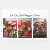 Geschenkpapier 9 A4-Designs Osterhase Highland Set (Vorderseite 3)