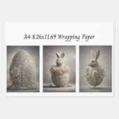 Geschenkpapier 9 A4-Designs Osterhase Highland Set (Vorderseite 2)