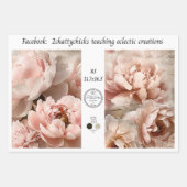 Geschenkpapier A3 Blumenmuster Decoupage Papier (Vorderseite 3)