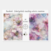 Geschenkpapier A3 Blumenmuster Decoupage Papier (Vorderseite 2)
