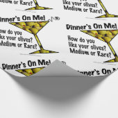 GESCHENKpapier Abendessen! Oliven? Mittel oder Sel (Ecke)