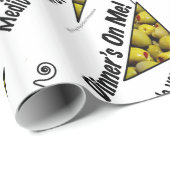 GESCHENKpapier Abendessen! Oliven? Mittel oder Sel (Rolleneckpunkt)