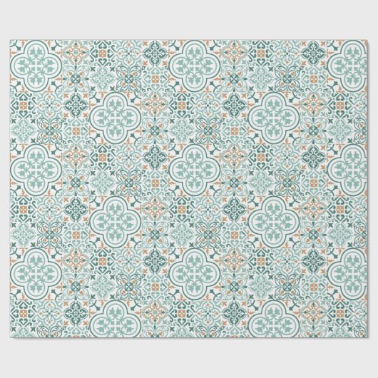 Geschenkpapier aus marokkanischem Fliesenmuster (Flach)