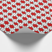 Geschenkpapier aus Red White Floral Pattern (Ecke)