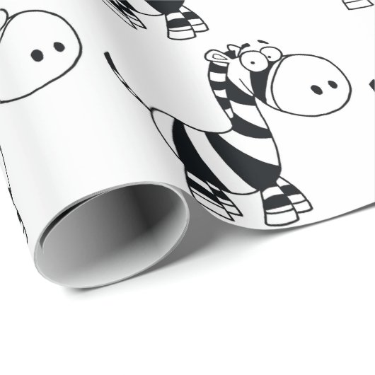 Geschenkpapier - Baby Zebra (Rolleneckpunkt)