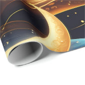 Geschenkpapier - Bernsteinfarbener Himmelsmond (Rolleneckpunkt)
