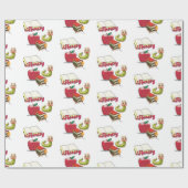 Geschenkpapier Bibliothekar Bücherwurm Apfel (Flach)