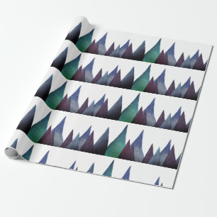 Geschenkpapier Blau Oben