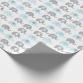 Geschenkpapier - Blaue Elefanten (Ecke)