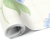 Geschenkpapier | Blaue Hortensie | Luxuriöses Elfe (Rolleneckpunkt)