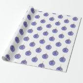 Geschenkpapier - Blauer Baumschmuck (Ungerollt)
