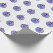 Geschenkpapier - Blauer Baumschmuck (Ecke)