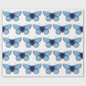 Geschenkpapier - Blauer Schmetterling (Flach)