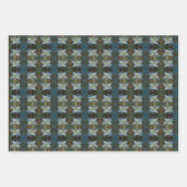 Geschenkpapier Blue Poinsettia Set (Vorderseite 2)