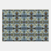 Geschenkpapier Blue Poinsettia Set (Vorderseite)