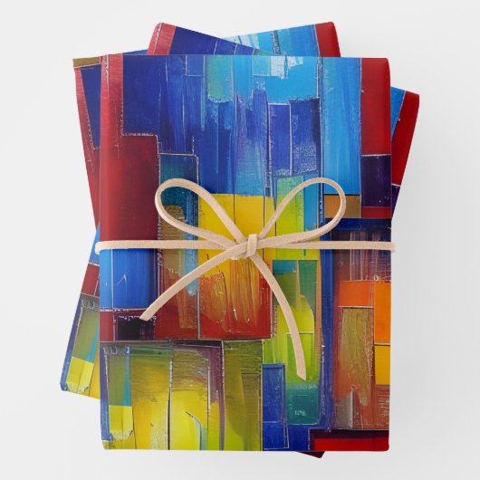 Geschenkpapier - Bunte Fenster Set (Beispiel)