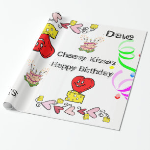 Geschenkpapier Cheesy Rotes Herz Alles Gute zum Ge