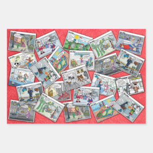 Geschenkpapier Comic Cartoon