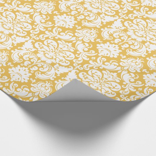 Geschenkpapier | Damask Floral Yellow (Ecke)