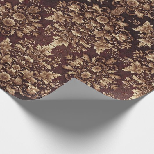 Geschenkpapier-Damast-Designs Geschenkpapier (Ecke)